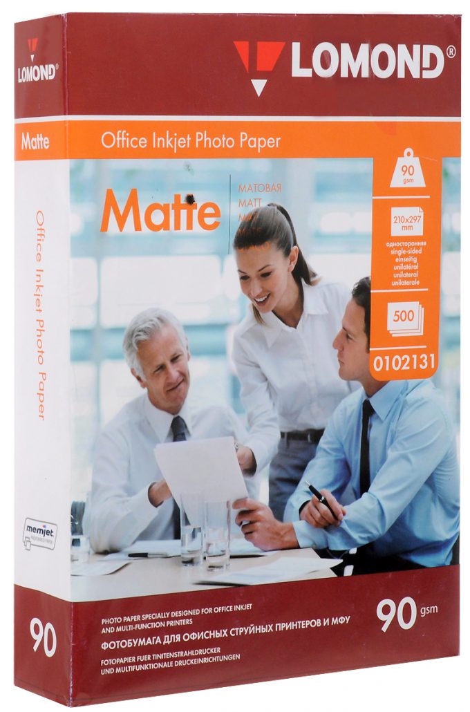 Lomond Photo Inkjet Paper Matte 90 g/m2 A4, 500 sheets