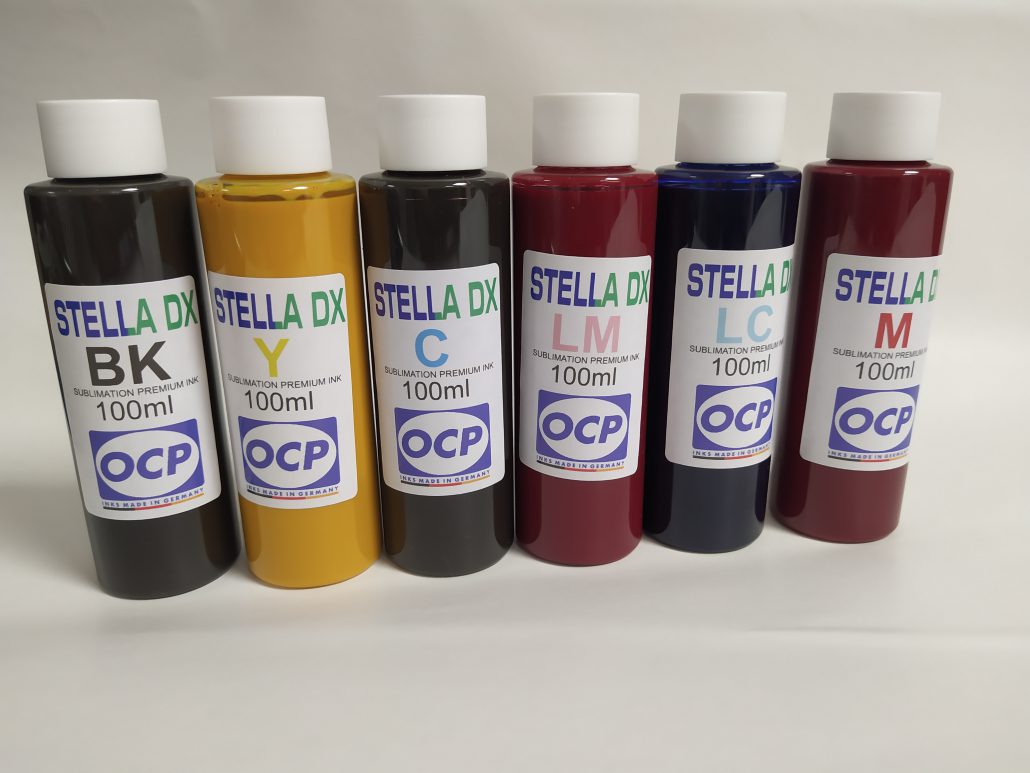 Комплект сублимационных чернил OCP Stella DX 6 цветов по 100мл.