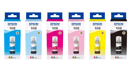 108 EcoTank Ink Series (108 бутылочек с чернилами 6 цветов)