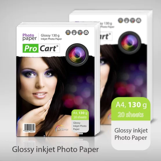 Фотобумага Pro Cart высокоглянцевая A4 130г 20 листов