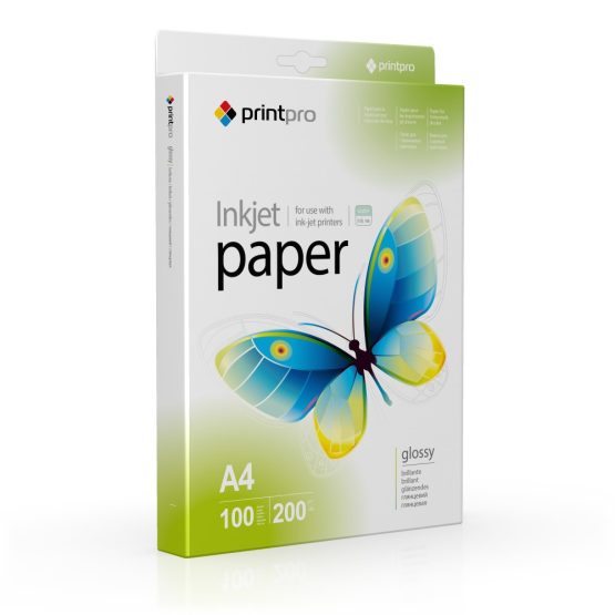 фотобумага глянцевая PrintPro 200 g/m², A4, 100 sht (PGE200100A4)