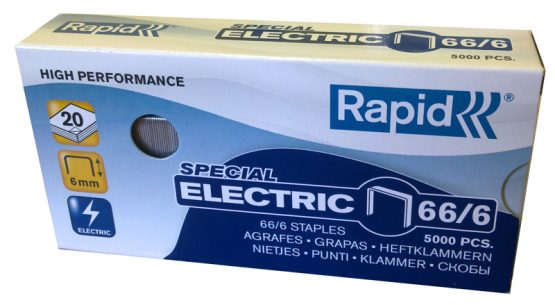 Скобы Rapid 66/6 Electric  пачка 5000 шт.